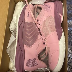 K-Swiss Women's Pink and Purple ultrashot team tennis court shoes